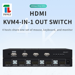 4K hdmi kvm开关4输入1输出4K 30hz自动切换kvm 4端口USB 2.0 - Product Image 2