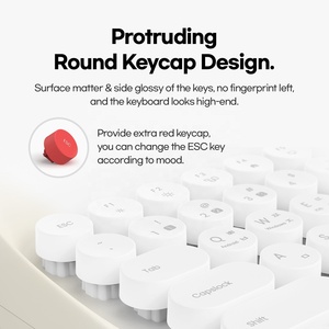 Teclados de computadora inalámbricos tipo C con cable USB Retro Para Windows, iOS, teclados de sistema operativo Android con soporte para computadora portátil