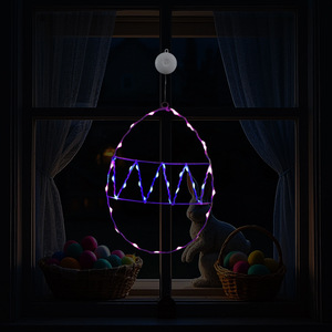 LED yeni paskalya emme lamba şenlikli işık parti alışveriş merkezi pencere dekorasyonu emme lamba hediye LED paskalya yumurta şekilli işıklar - Product Image 5