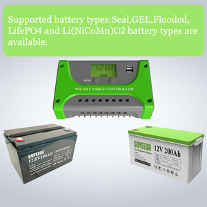 SUYEEGO 10a 20a 30a 40a 50a 60a Pwm Solar laderegler 12V/24V Auto-USB-Ausgang LCD-Display Pwm-Laderegler - Product Image 4