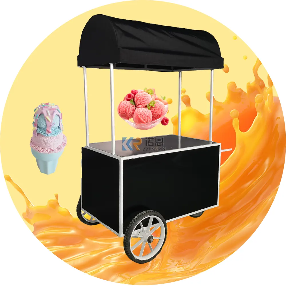 Remorque commerciale de camions de nourriture de crème glacée de Concession de restauration de Foodtruck de chariot de poussée de nourriture de Hotdog avec la cuisine complète à vendre