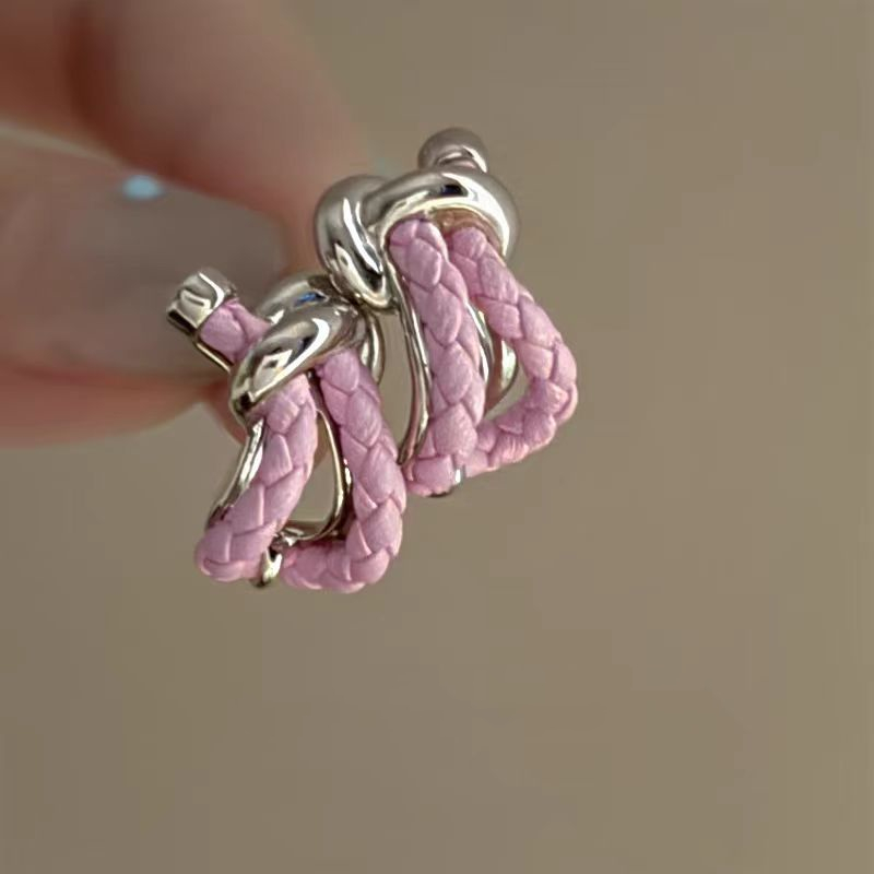 Pendientes de Nudo Rosa