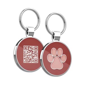 נחמד נירוסטה מתכת קצה rd id nfc qr קוד קוד קטן אפוקסי עגול תג כלב