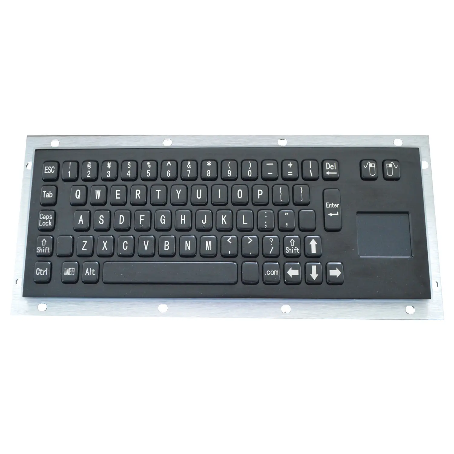 Keyboard Logam dengan Touchpad Tablet Baja Tahan Karat Tahan Air DSP Silikon Konduktif Gua Karet Kabel 10 Buah 9 Tombol
