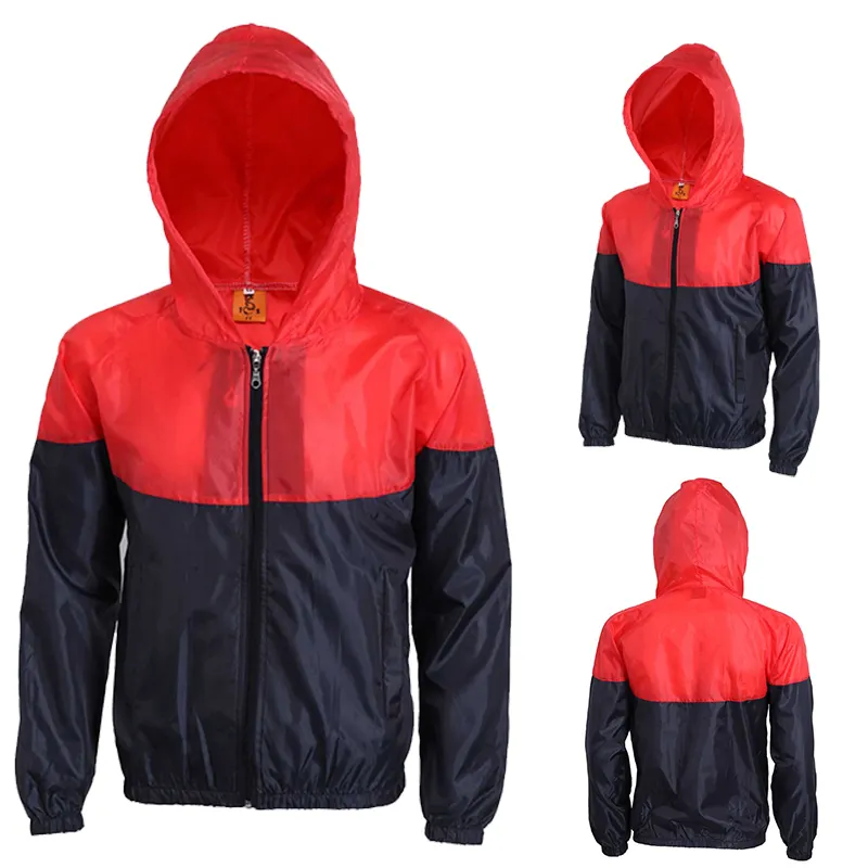 कुशल निविड़ अंधकार पुरुषों की windbreaker अच्छी ventilating ultrathin रंग मिलान hooded windbreaker जैकेट