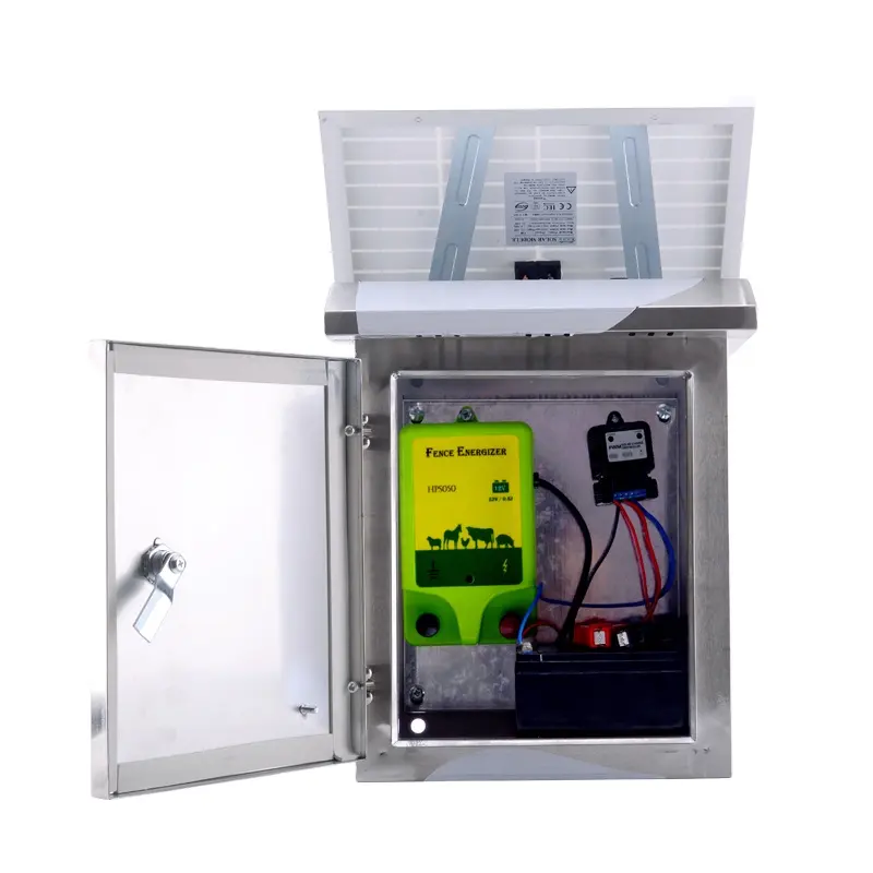 태양 고전압 방수 전기 울타리 energizer 상자 충전기