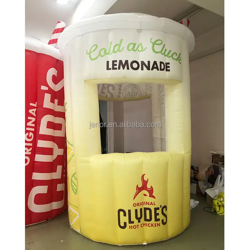 Tienda de campaña inflable de pie con limón amarillo, para la promoción de la limonada