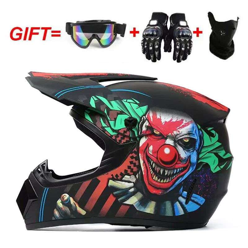 Guantes de máscara de gafas de payaso negro tonto