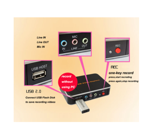 Scheda di acquisizione Video HDMI AV per PS4 Game STB VHS videocamera registrazione Video per PC su USB Flash Disk Line In Mic In HDMI Loop - Product Image 6