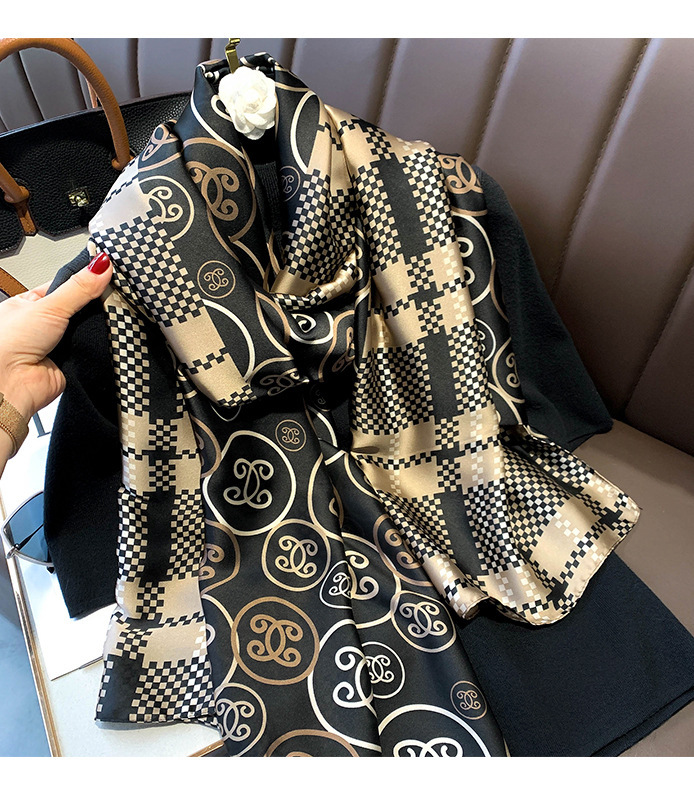 21213-black white beige - 180*90cm
