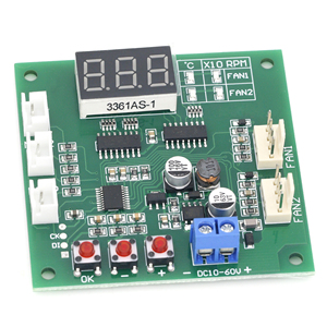 12V24V48V双方向熱放散PWM4線式ファン温度コントローラー温度速度表示停止アラームボード - Product Image 2