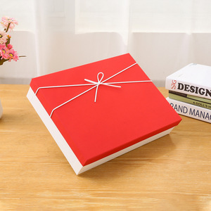 Fabrika doğrudan karton kırmızı kağıt hediye kurdelalı kutu - Product Image 3