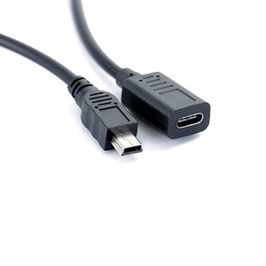 5 Pin Mini USB erkek USB tip C dişi dönüştürücü adaptör kablosu - Product Image 1