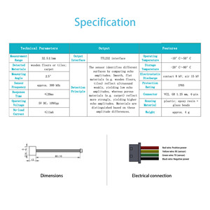 Großhandel 300kHz Erkennen verschiedener Materialien Bodentyp-Erkennungs sensor Ultraschall wandler Material identifikation sensor - Product Image 4