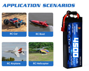 PONFLY 11,1 В 75C 4500 мАч RC автомобильный аккумулятор 3S 2S 7,4 В 4S 14,8 В жесткий чехол Lipo аккумулятор с разъемом для радиоуправляемого автомобиля грузовых автомобилей - Product Image 5