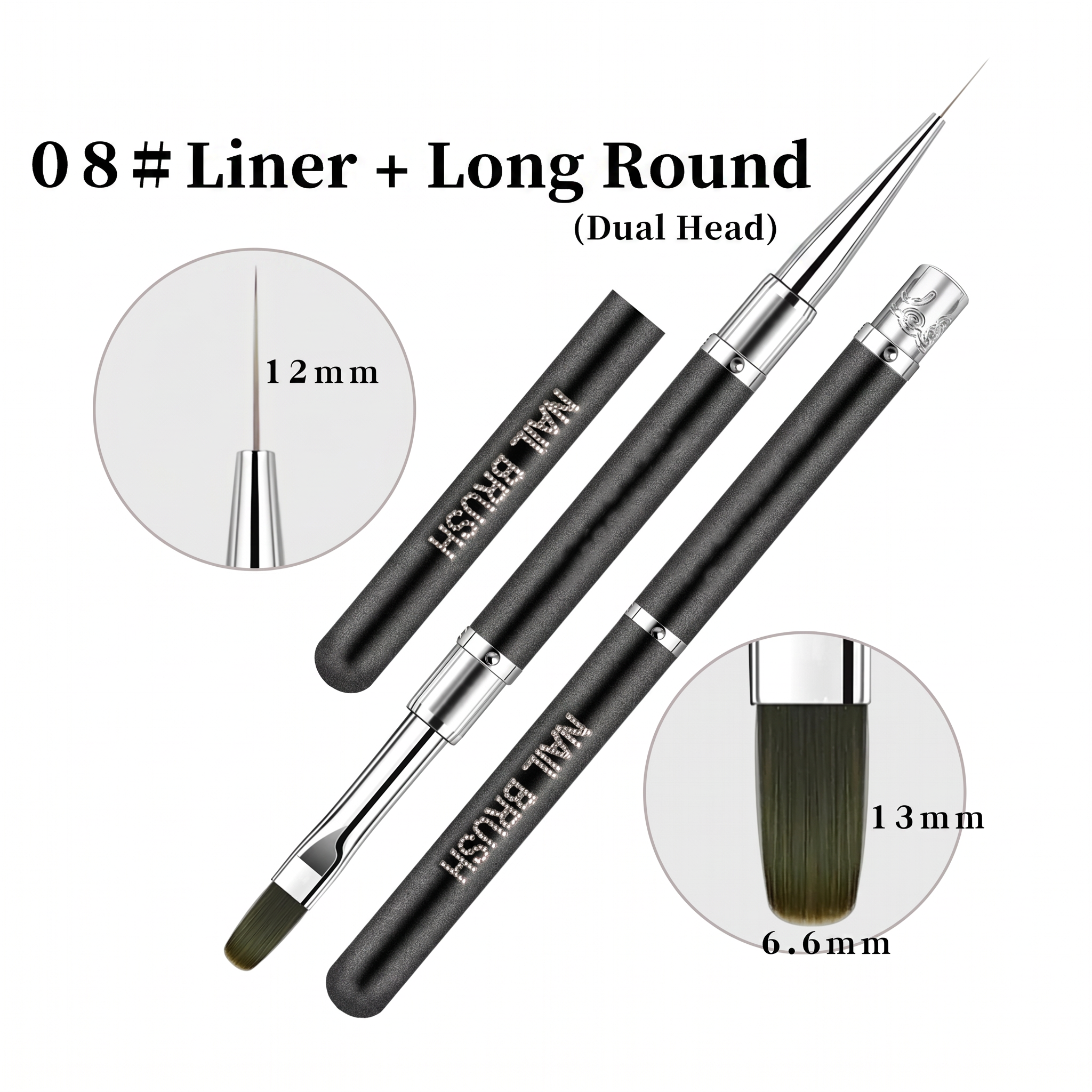 #08 Liner & Longue brosse ronde (double tête)