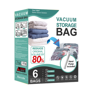 High Quality Space Saver 4 Pack Xxl Jumbo Vacuum Storage Bags in Fabric Bags for Clothes <strong>80</strong> X 110Cm With Hand Pump
