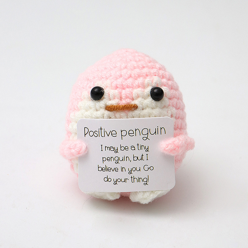 Carte pingouin rose clair p