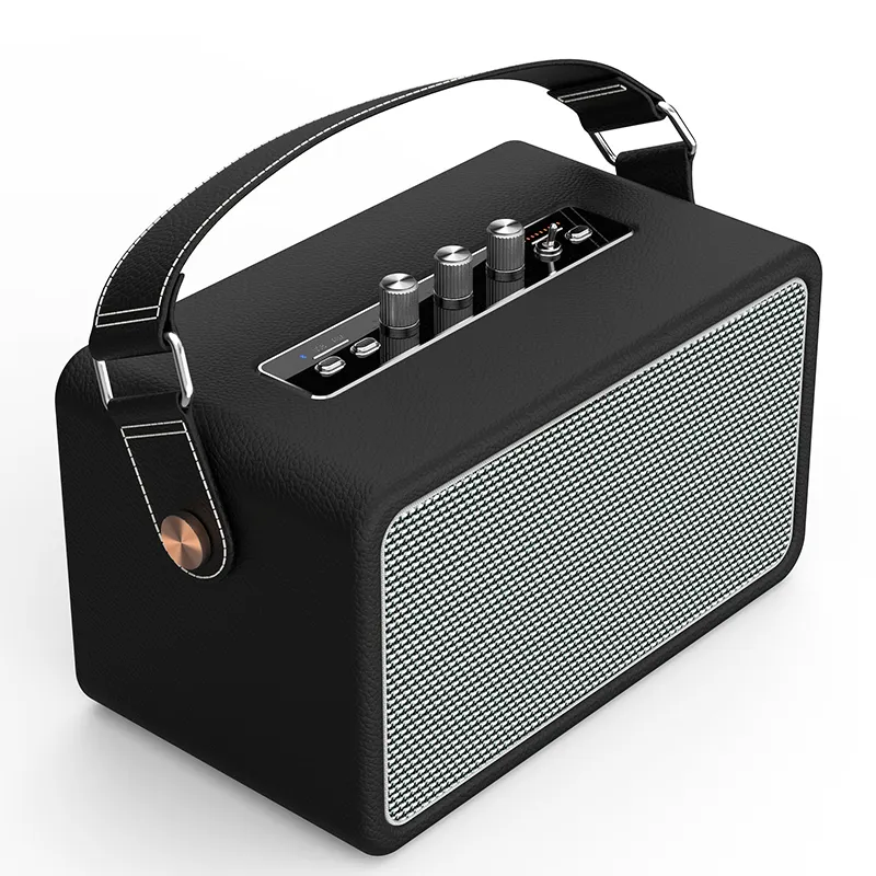 OEM/ODM TWS stereo ses ağır bas aktif hoparlör masaüstü taşınabilir bluetooth'lu hoparlör kompakt boyutu ile Retro tasarım
