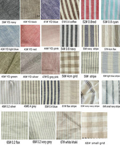 Trước khi rửa sạch 280cm sợi nhuộm sọc 100% Pháp tinh khiết lanh thiên nhiên rộng vải lanh cho bộ đồ giường Khăn trải bàn - Product Image 5