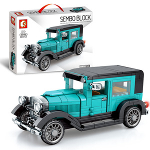 Children'<strong>s</strong> <strong>Toy</strong> Vintage Car Simulation Plastic Retro Model Assembly <strong>Toy</strong> Block Set - Product Image 5