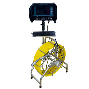 Sistema de cámara de inspección de tubería de rotación PT pequeña Full HD con cable de empuje de 60M y controlador de monitor multifuncional portátil - Product Image 1