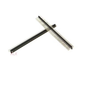 Placcato in oro 2x50 Pin doppia fila maschio 1.27mm Pitch Pin striscia connettore 2x50 Pin 2*50 p 50 Pin per scheda Pcb Arduino