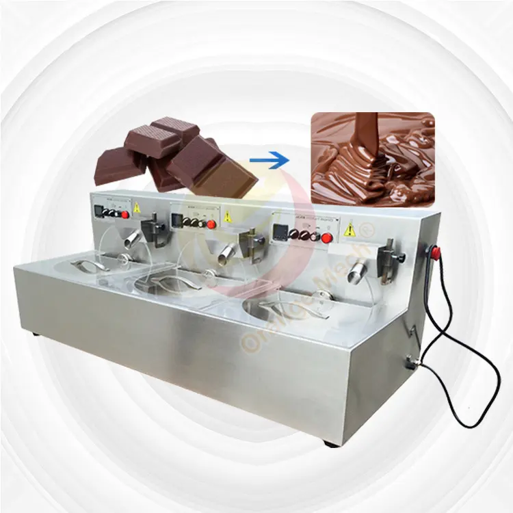 Máquina de Temepring de chocolate multifunción 8/15/30kgs Capacidad Máquina de fusión/templado/recubrimiento de chocolate y línea de producción
