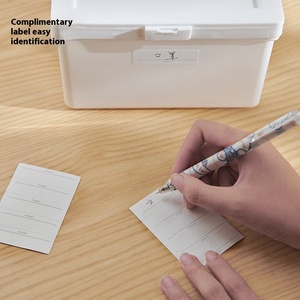 XJH大容量多功能台式塑料盒家用家庭药盒文具盒带分隔器 - Product Image 5