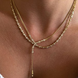 G2934 toptan Collier bakır altın PVD kaplama CZ zirkon kolye Link zinciri ile Charms moda takı kolye