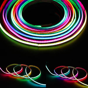 5M 720LEDs COB DC12V Perseguindo Cor Endereçável RGB Pixel Fita Preta FPCB V Strip Light