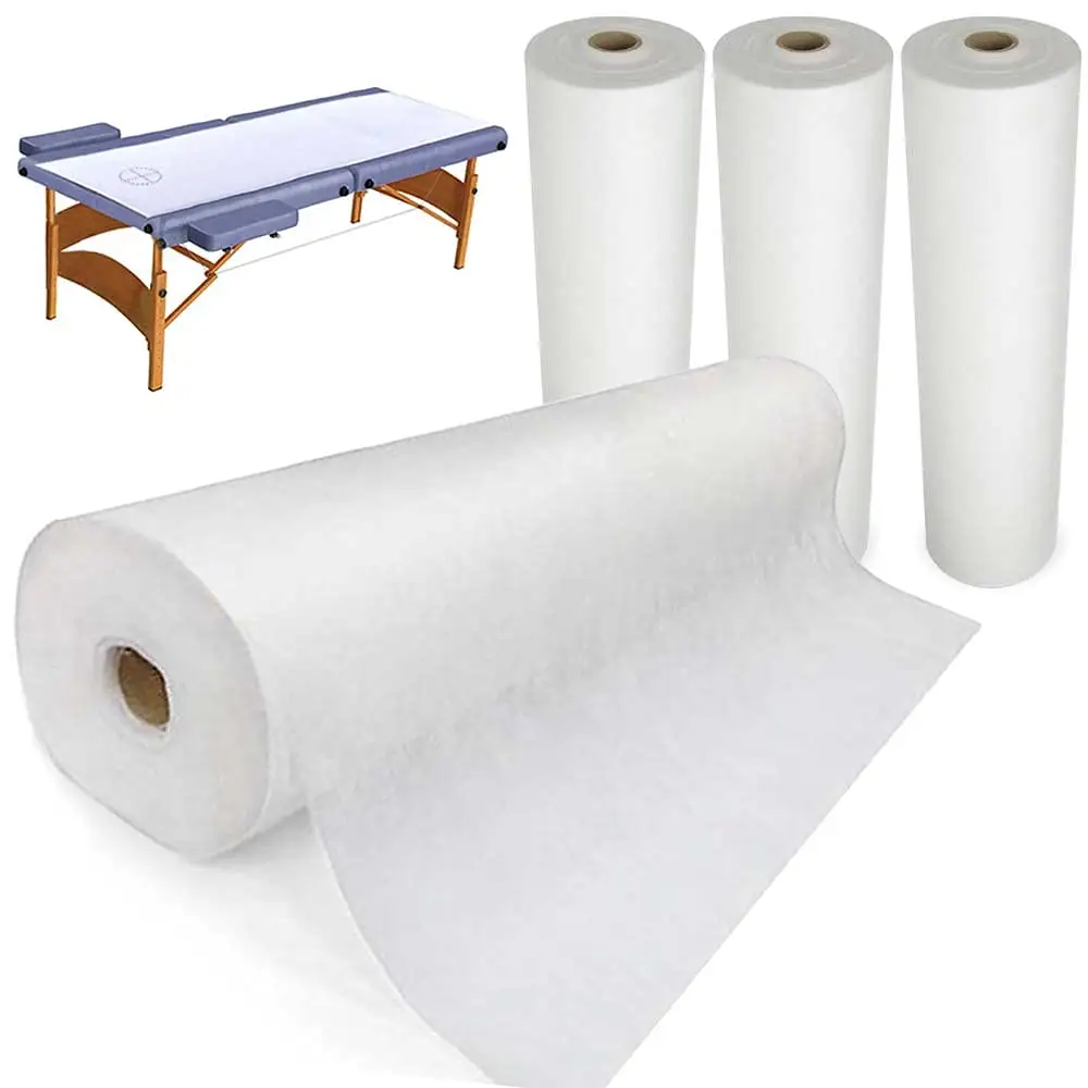 Vente en gros PP + PE tissu non tissé drap de lit jetable à usage unique drap de lit de massage jetable pour salon de beauté hospitalier