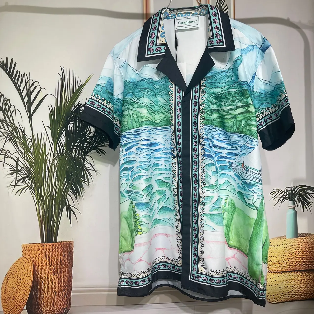Camicia da uomo di buona qualità stile spiaggia ca estate manica corta piena di stampa 3d modello hawaiiano stile casual