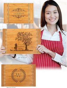 Abd yerel stok ücretsiz kargo 12 "X 8 1/4" doğal bambu kesme tahtası ile mutfak için kasap kesme tahtası kakma - Product Image 6