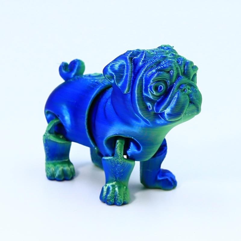 Carlin bleu et vert de 6 cm