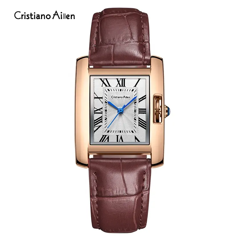New Design Roman Scale Fashion Waterproof Lady Wristwatch Luxury Women'S Leather Fashion Hand Wrist Watch