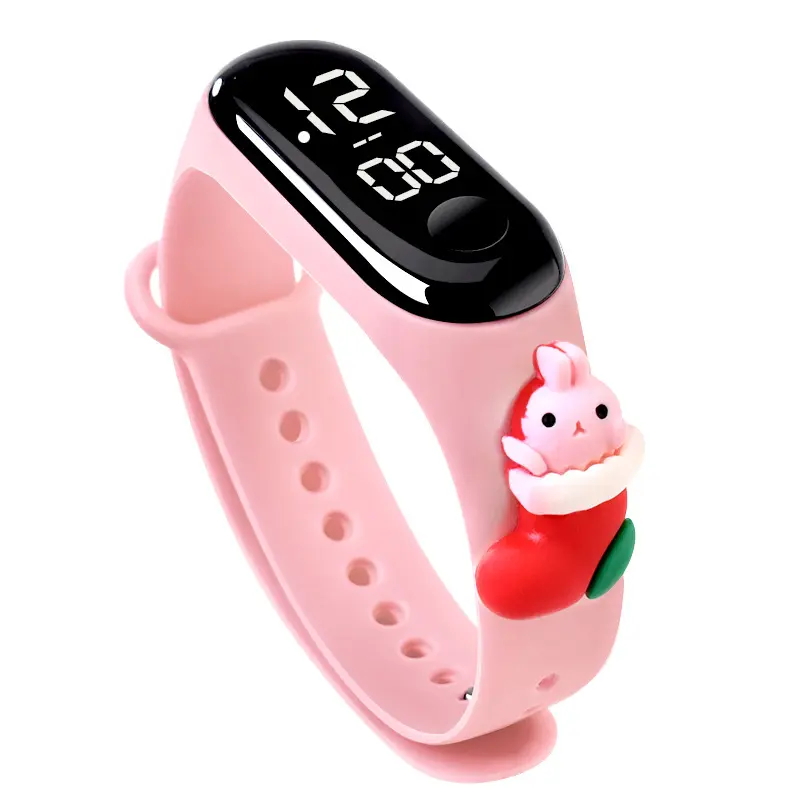 어린이 크리스마스 선물 디지털 스마트 시계 동물 LED 터치 스크린 K3 만화 인형 팔찌