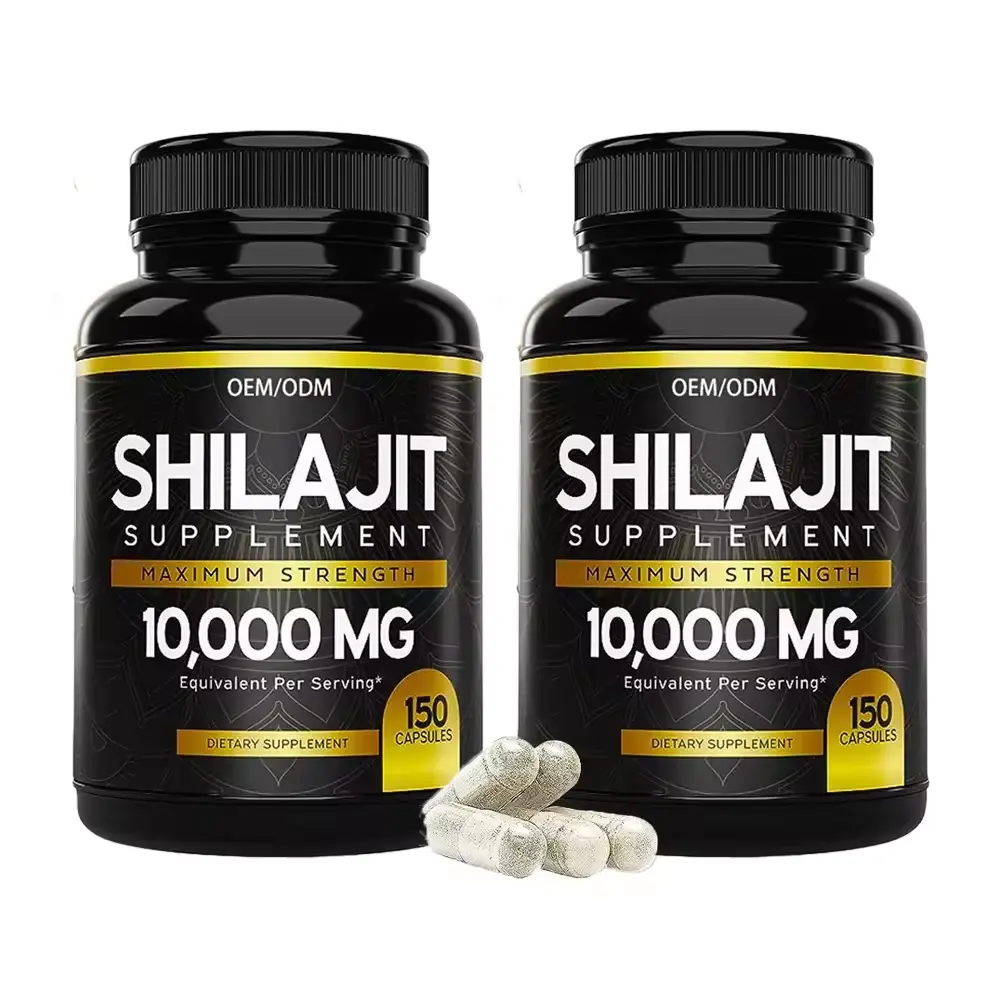 Vendita calda Himalayan Shilajit Tablet ricco di acido umico e 85 minerali migliorare la forza maschile Shilajit capsula