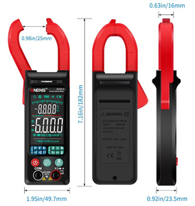 ST211 dijital kelepçe metre 6000 sayım multimetre DC/AC gerilim akım test cihazı araba Amp Hz büyük renkli ekran NCV Ohm test - Product Image 4