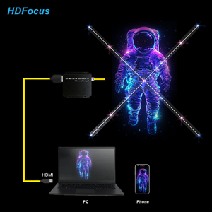 65cm <strong>Computer</strong> Controlled 3D Holographic Fan <strong>HDMI</strong> <strong>INPUT</strong> Holographic <strong>Display</strong> <strong>HDMI</strong> Synchronization Hologram Projector for Event - Product Image 1