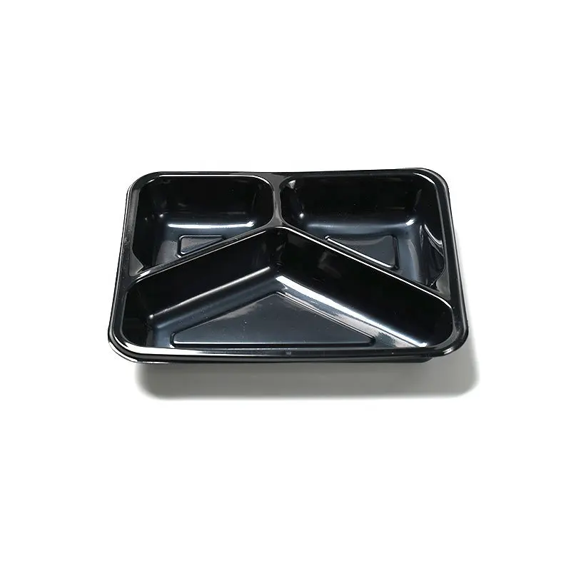 Ovenable CPET Food Tray with 3 Compartment 1000ml Capacity
