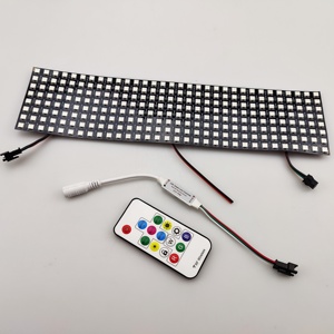WS2812b schermo digitale flessibile LED Pixel DC5v indirizzabile 16x16 8x8 8x32 led sign board schermo di visualizzazione a matrice per esterni