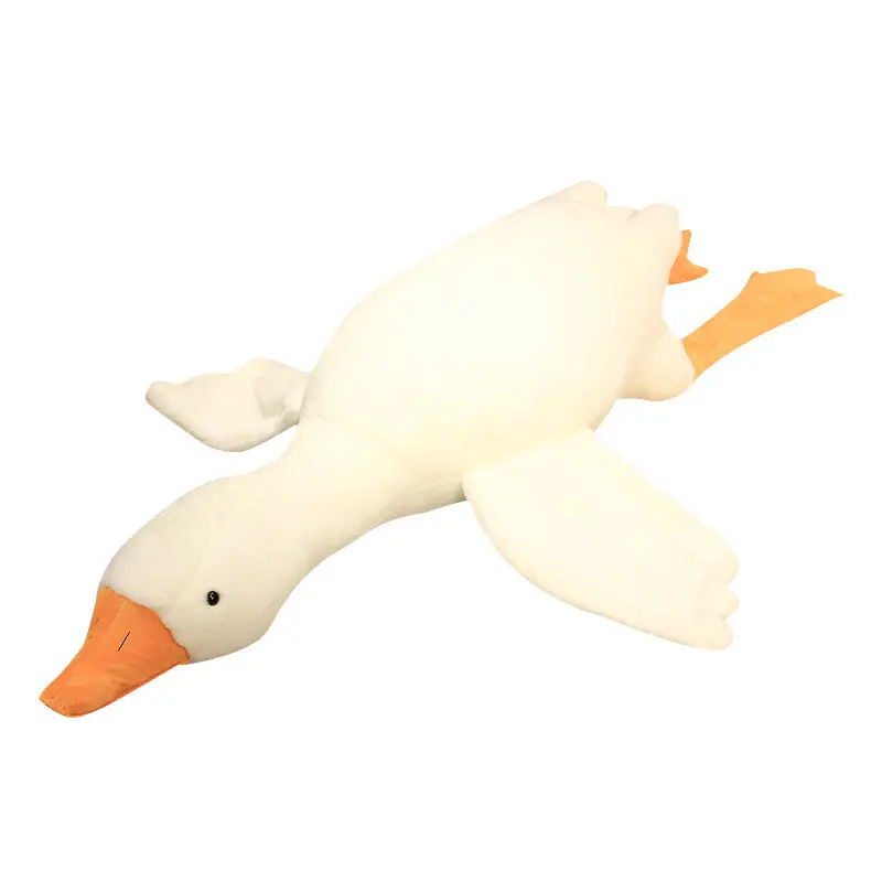 Big white goose throw pillow plush toy big goose doll bed leg sleeping doll Birthday gift girl