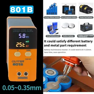 801B便携式小型点焊机，带11.6kw发光二极管数字显示，易于操作的存储电容电池点焊机 - Product Image 3