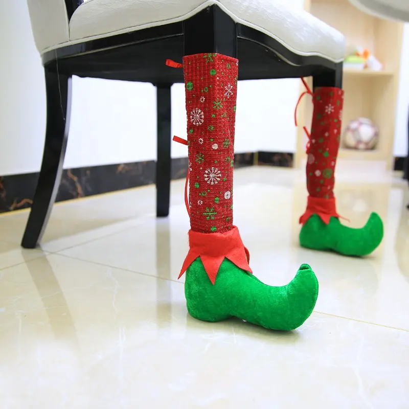 Hot sell Christmas chair cover Xmas Table Leg Covers Socks Christmas Party Decorations