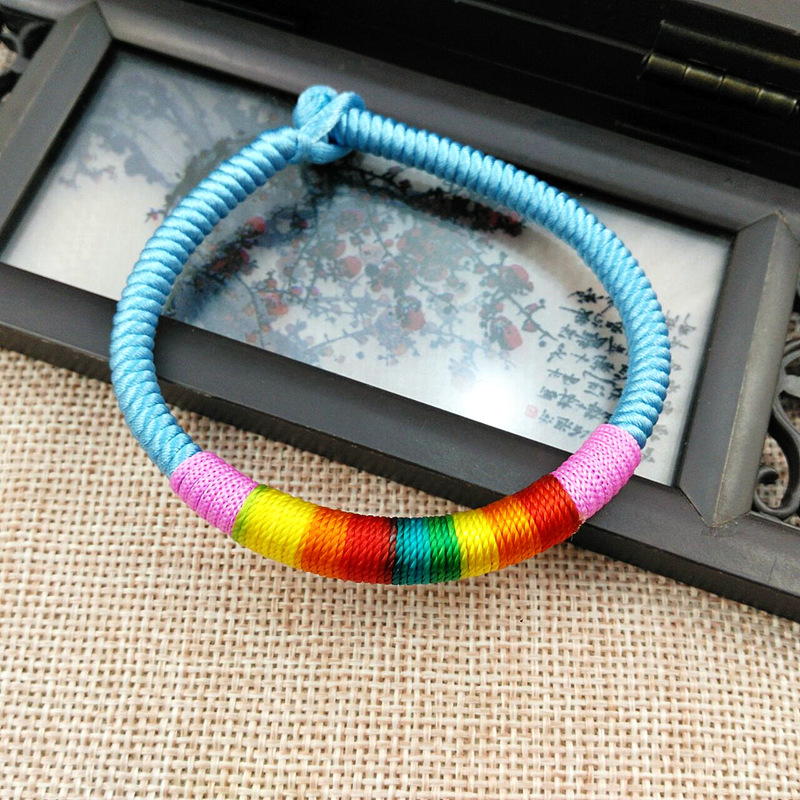 Thick rope, light blue stripes