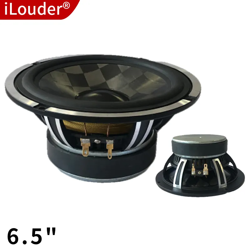 Alto-falante woofer 65, fibra de carbono, áudio automotivo, 6.5 polegadas