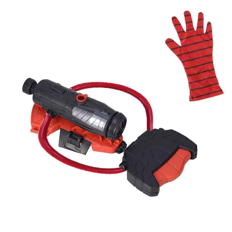 Pistola de agua con fuego de araña, juguete de pelo continuo presionado manualmente, juguetes de agua con brazo portátil para niños pequeños