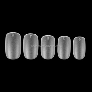 Yeni teknoloji akrilik kapalı ıslatın basın jöle yapay mat şeffaf kısa orta Oval yapay tırnak uzatma manikür İpuçları - Product Image 4