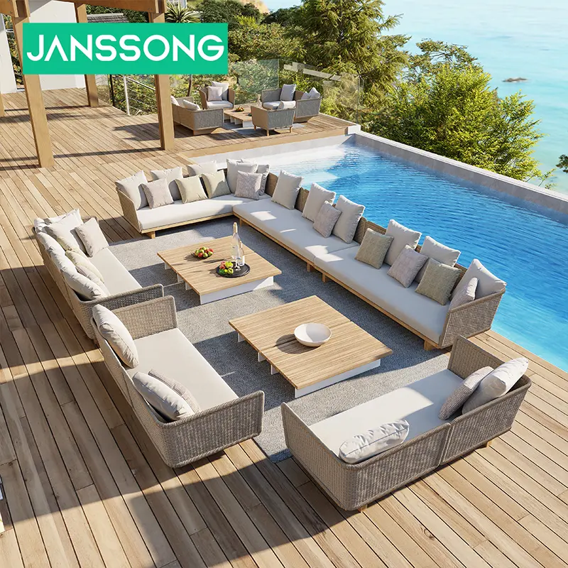 Bahçe mobilyaları son tasarım teras Lounge açık bahçe kanepe veranda bahçe kanepe seti